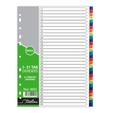 Treeline A4 File Divider 31 Days
